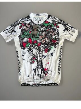 Weimostar Cycling Jersey Women's Large Floral Nature Love Art NWT